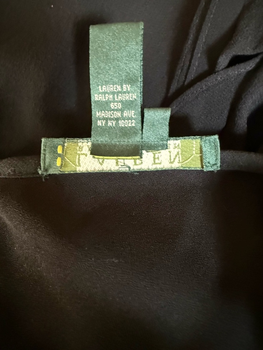 Lauren Ralph Lauren Black 100% Silk Outer Ruffle Trim Maxi Skirt Size 8 - Picture 5 of 7